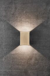 Nordlux Modern Outdoor Wall Light Brass Brass Intergrated LED Coastal/Marine Safe - Mains Powered, IP54 in Gold - thumbnail 7