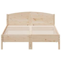 Berkfield Home Bed Frame without Mattress 150x200 cm King Size Solid Wood Pine in Light Tan - thumbnail 4