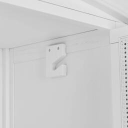 Statement Furniture Louis Large French Double Wardrobe with Rattan Cane Doors & Drawer in White - thumbnail 8