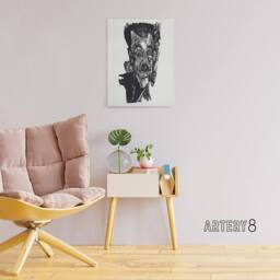 "Artery8 Dr Ludwig Binswanger Portrait Kirchner Canvas Wall Art Print in White - Size: W18"" x H24""" - thumbnail 3