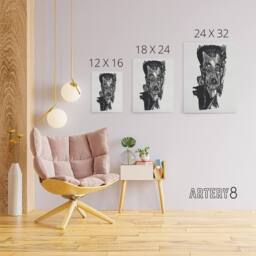 "Artery8 Dr Ludwig Binswanger Portrait Kirchner Canvas Wall Art Print in White - Size: W18"" x H24""" - thumbnail 4
