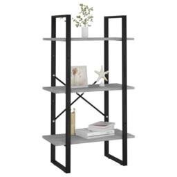 Berkfield Home Storage Shelf Concrete Grey 60x30x105 cm Engineered Wood - Size: 60 x 30 x 105 cm - thumbnail 4