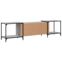Berkfield Home TV Cabinet Grey Sonoma 203x37x50 cm Engineered Wood - Size: 203 x 37 x 50 cm - thumbnail 6