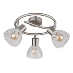 Netlighting Zachery Ceiling Spotlight Clusters Nickel Matt ed Glass Shade 3x E14 in Grey - thumbnail 2