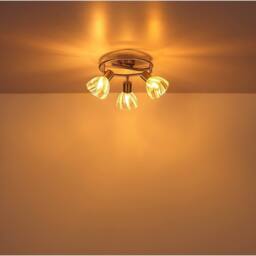 Netlighting Zachery Ceiling Spotlight Clusters Nickel Matt ed Glass Shade 3x E14 in Grey - thumbnail 5