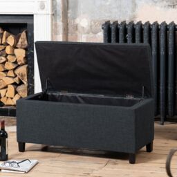 Artemis Home Henbury Storage Ottoman in Black - thumbnail 2