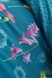 Dreams & Drapes 'Ingrid' Geo Print Foulard Duvet Cover Set in Teal - Size: King - thumbnail 2