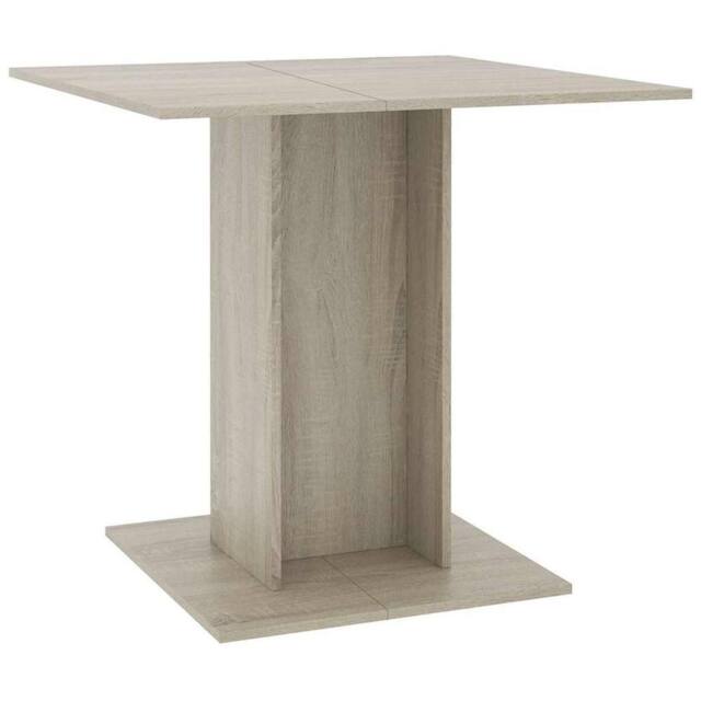 Berkfield Home Dining Table Sonoma Oak 80x80x75 cm Engineered Wood in Light Brown - Size: 80 x 80 x 75 cm - image 1