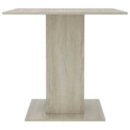 Berkfield Home Dining Table Sonoma Oak 80x80x75 cm Engineered Wood in Light Brown - Size: 80 x 80 x 75 cm - thumbnail 4