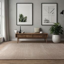The Rug Shop UK Beige Modern Easy to clean Hand Made Plain Area Rug - Size: 200 cm x 290 cm - thumbnail 1