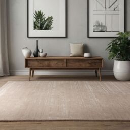 The Rug Shop UK Beige Modern Easy to clean Hand Made Plain Area Rug - Size: 200 cm x 290 cm - thumbnail 2