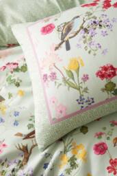 RHS x Catherine Lansfield 'Birds In Bloom' So Soft Duvet Cover Set in Green - Size: King - thumbnail 4