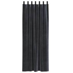 Berkfield Home Blackout Curtains with Hanging Loops 2 pcs Dark Grey Velvet - thumbnail 4