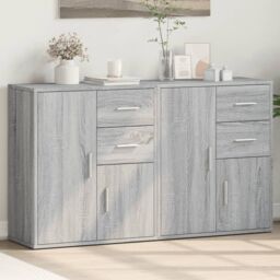 Berkfield Home Sideboards 2 pcs Grey Sonoma 60x31x70 cm Engineered Wood - Size: 60 x 31 x 70 cm - thumbnail 1