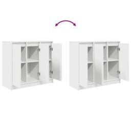 Berkfield Home Sideboard White 85x34x76 cm Engineered Wood - Size: 85 x 34 x 76 cm - thumbnail 9