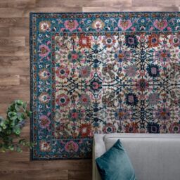 The Rug Shop UK Traditional Persian Easy To Clean Stain-Resistant Area Rug in Beige - Size: 195 cm x 290 cm - thumbnail 1