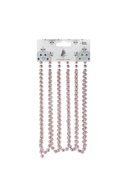 VFM e-Store Christmas Decoration 2. 7M Bead Chain Metre Rose Gold - image 1