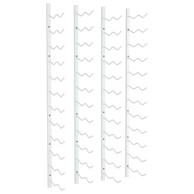 Berkfield Home Wall Mounted Wine Rack for 24 Bottles 2 pcs White Iron - image 1
