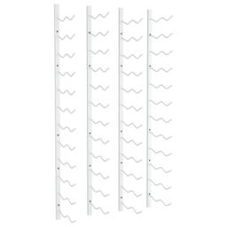 Berkfield Home Wall Mounted Wine Rack for 24 Bottles 2 pcs White Iron