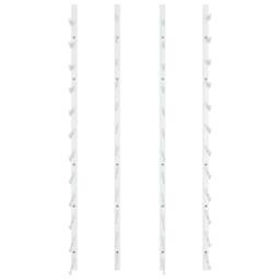 Berkfield Home Wall Mounted Wine Rack for 24 Bottles 2 pcs White Iron - thumbnail 4