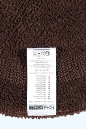 Homescapes Luxury Semi Circle Bath Mat Reversible 1600GSM 100% Cotton, 50 x 80cm in Chocolate - Size: 50 x 80 cm - thumbnail 3