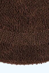 Homescapes Luxury Semi Circle Bath Mat Reversible 1600GSM 100% Cotton, 50 x 80cm in Chocolate - Size: 50 x 80 cm - thumbnail 2