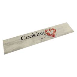 Berkfield Home Kitchen Rug Washable Peper Cooking 60x300 cm Velvet in Grey
