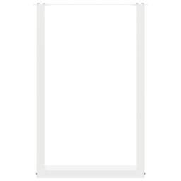 Berkfield Home Coffee Table Legs U-Shaped 2 pcs White 60x(90-91) cm Steel - thumbnail 5