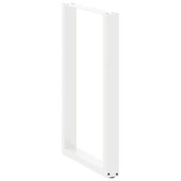 Berkfield Home Coffee Table Legs U-Shaped 2 pcs White 60x(90-91) cm Steel - thumbnail 4