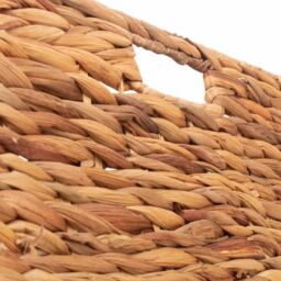 Red Hamper Water Hyacinth Water Hyacinth Square Storage Basket in Brown - Size: Small - thumbnail 4