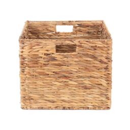 Red Hamper Water Hyacinth Water Hyacinth Square Storage Basket in Brown - Size: Small - thumbnail 2