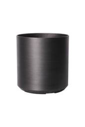 KDMD Dark Grey Metallic Look Cylinder Planter 21.5cm - thumbnail 1