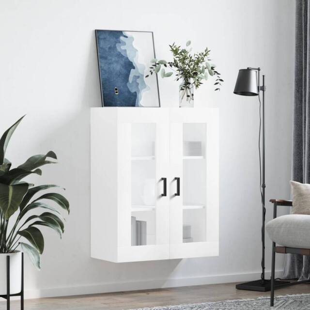 Berkfield Home Wall Mounted Cabinet White 69.5x34x90 cm - image 1