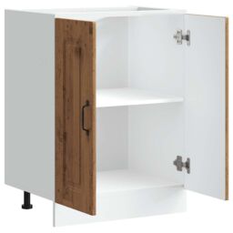 Berkfield Home Sink Base Cabinet Kalmar Old Wood 60x46x81.5 cm Engineered Wood in Brown - thumbnail 5