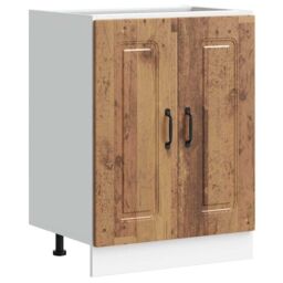 Berkfield Home Sink Base Cabinet Kalmar Old Wood 60x46x81.5 cm Engineered Wood in Brown - thumbnail 2