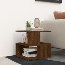 Berkfield Home Side Table Brown Oak 40x40x40 cm Engineered Wood - Size: 40 x 40 x 40 cm - thumbnail 1