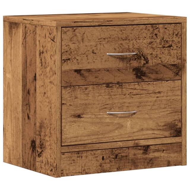 Berkfield Home Bedside Cabinet Old Wood 40x30x40 cm Engineered Wood in Brown - Size: 40 x 30 x 40 cm - image 1