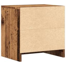 Berkfield Home Bedside Cabinet Old Wood 40x30x40 cm Engineered Wood in Brown - Size: 40 x 30 x 40 cm - thumbnail 7