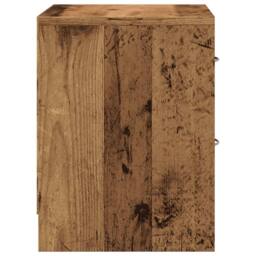 Berkfield Home Bedside Cabinet Old Wood 40x30x40 cm Engineered Wood in Brown - Size: 40 x 30 x 40 cm - thumbnail 6