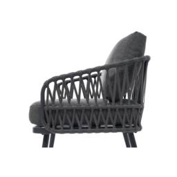 FENCHILIN 4 Seater Garden Set with Double Sofa 2 Armchairs, Wood Storage Table in Grey - thumbnail 8