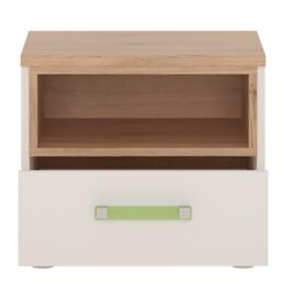 Furniture To Go 4KIDS 1 Drawer Bedside Cabinet in Light Beige - thumbnail 2