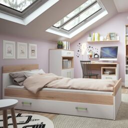 Furniture To Go 4KIDS 1 Drawer Bedside Cabinet in Light Beige - thumbnail 3