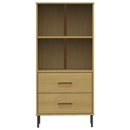 Berkfield Home Bookcase with 2 Drawers Brown 60x35x128.5 cm Solid Wood OSLO - thumbnail 4