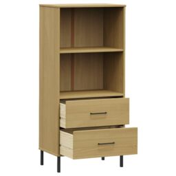 Berkfield Home Bookcase with 2 Drawers Brown 60x35x128.5 cm Solid Wood OSLO - thumbnail 5