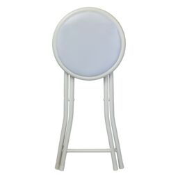 Harbour Housewares Padded Folding Stool in White - thumbnail 4