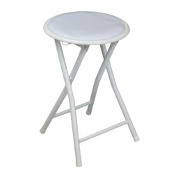 Harbour Housewares Padded Folding Stool in White
