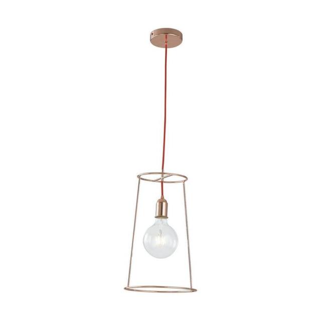 Netlighting FRIDA Wire Frame Pendant Ceiling Light Pink Gold 25x42.5cm in Rose Gold - Size: 25x42.5 cm - image 1