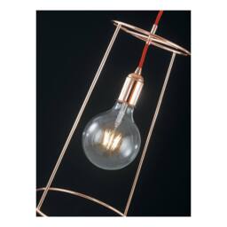 Netlighting FRIDA Wire Frame Pendant Ceiling Light Pink Gold 25x42.5cm in Rose Gold - Size: 25x42.5 cm - thumbnail 2