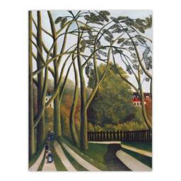 "Artery8 The Banks of the Bievre Rousseau Vintage Wall Art Print Poster in Green - Size: W12"" x H16""" - thumbnail 1