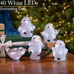 Christow Penguin Christmas Lights Indoor Outdoor Xmas Decorations LED Battery Powered x 5 - thumbnail 3